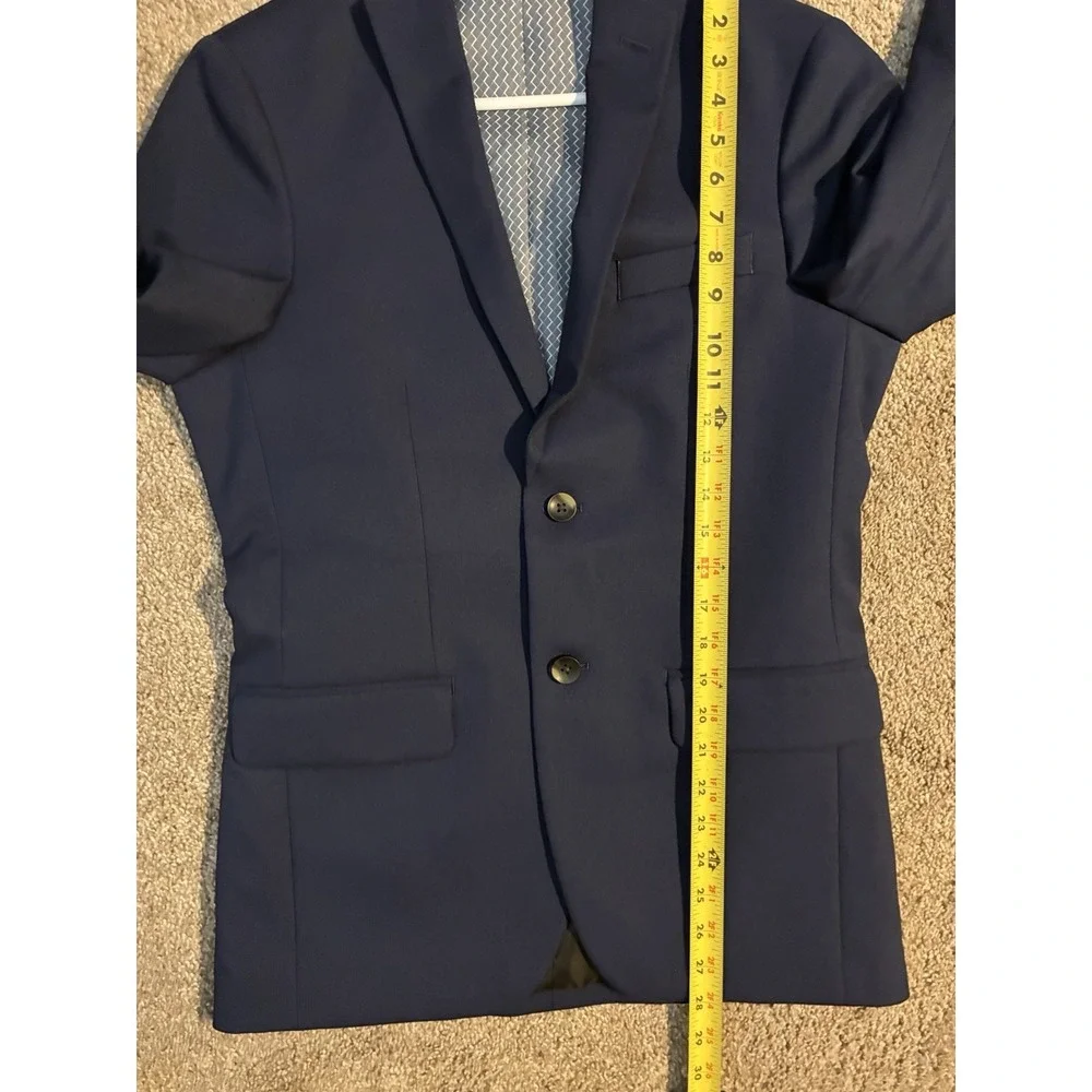 Haggar Slim 365 Lifestyle Active Flex Moisture Wick Performance Suit Navy 36R